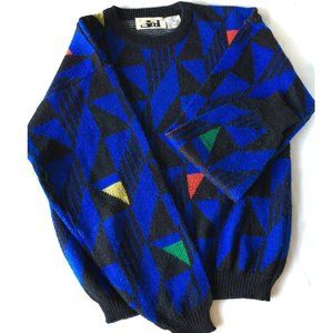 Blue Plaid Jed Men Sweater M